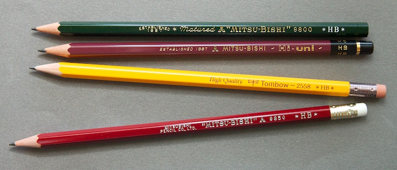 Japanese Pencil Comparison: Mitsubishi and Tombow - The Well