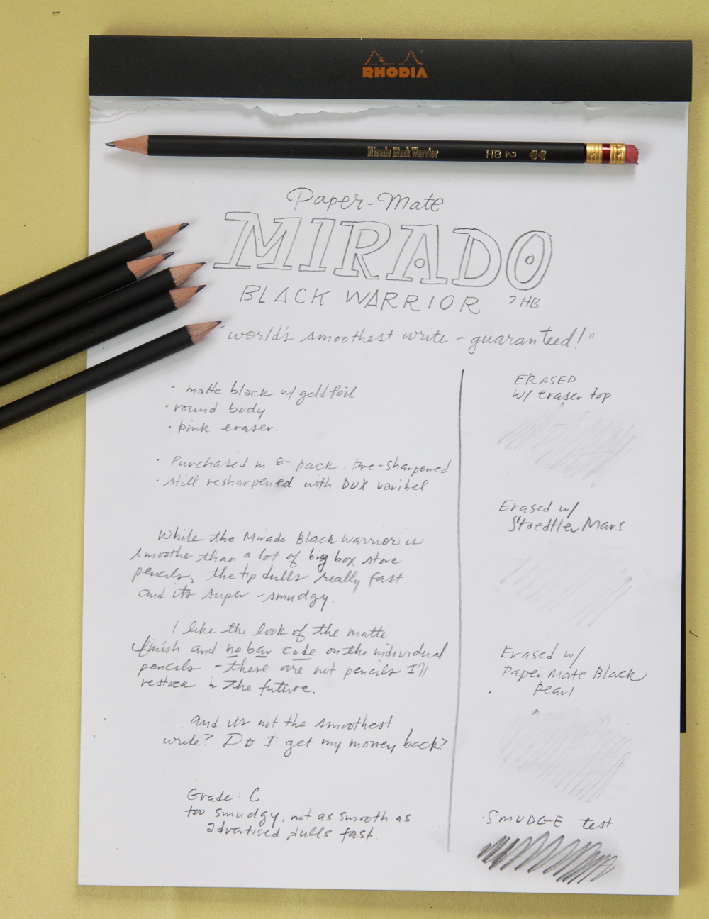 Pencil Review Papermate Mirado Black Warrior The Well Appointed Desk