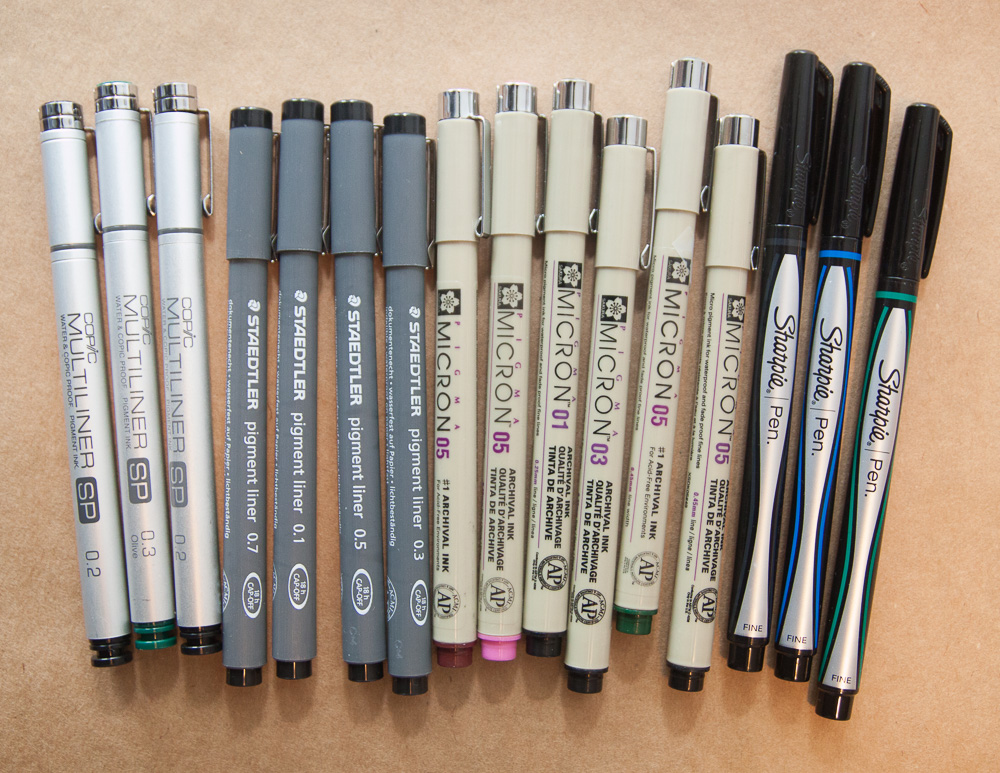 Pigment Pen Comparison (AKA Archival, Waterproof, Felt Tip Pens) - The  Well-Appointed Desk