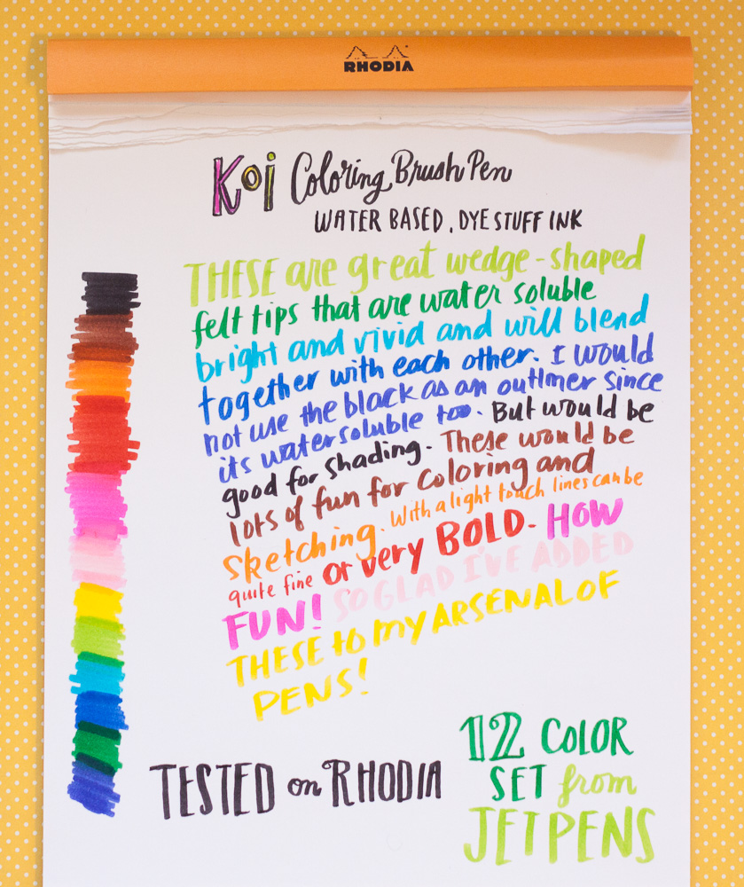 Geven Decoratief Compliment Review: Koi Watercolor Brush Pens 12-Color Set - The Well-Appointed Desk