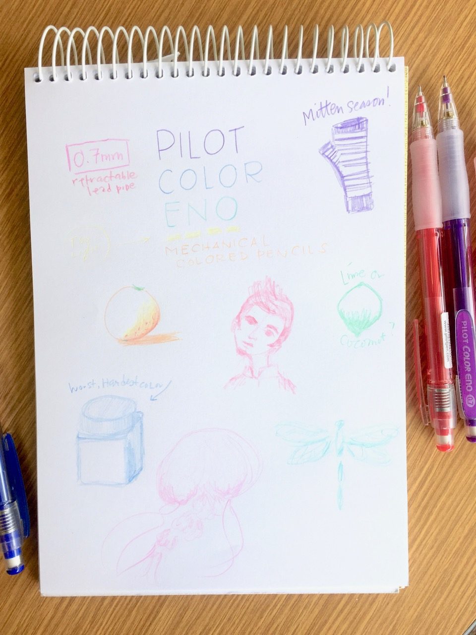 Pencil Review: Pilot Color Eno Mechanical Colored Pencils - The