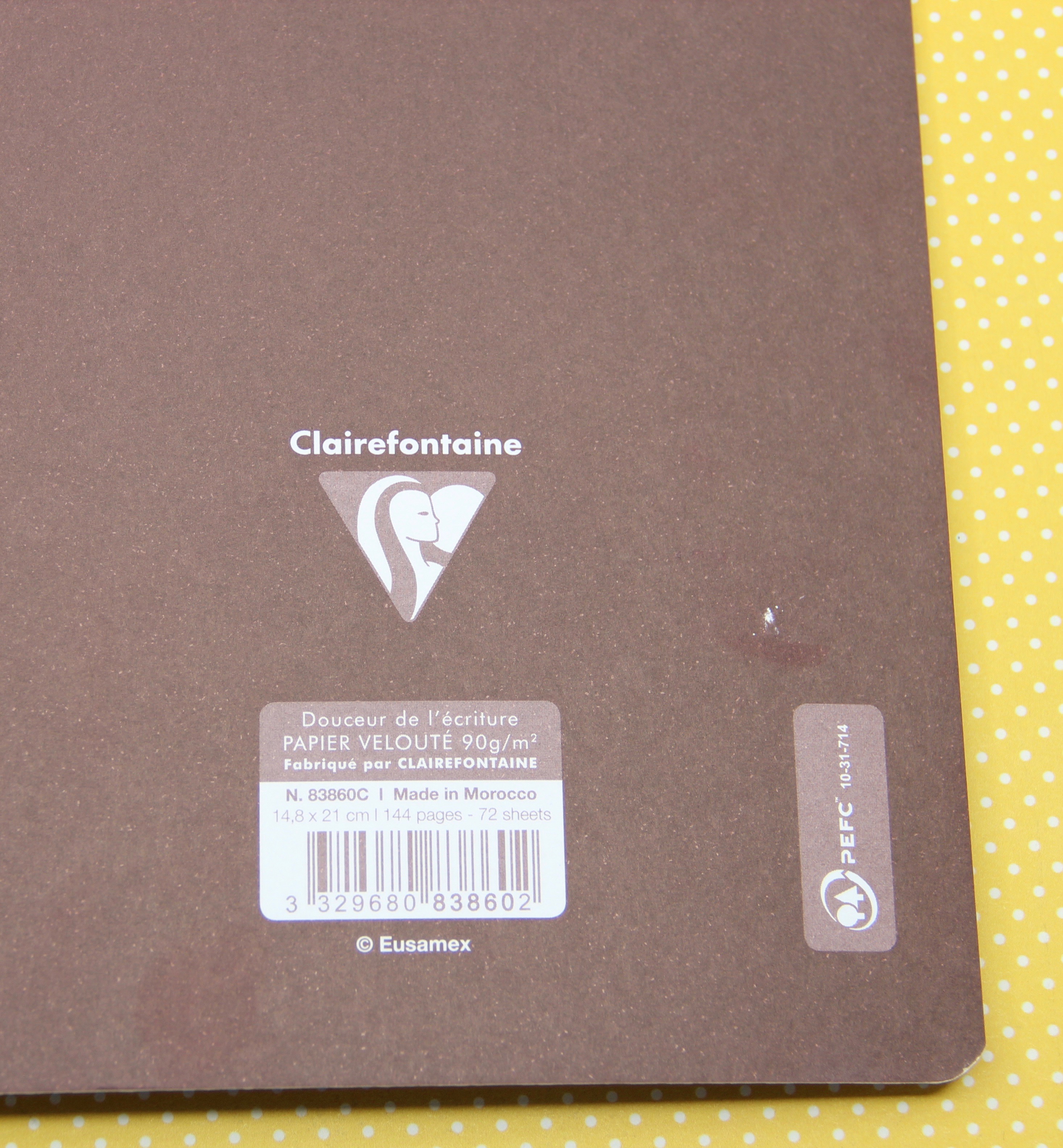 A5 Clairefontaine Zellige PU Wirebound Address notebook