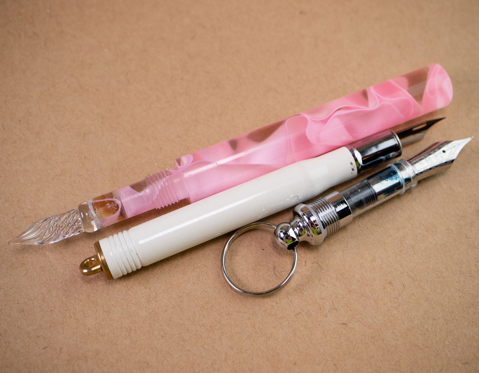 Adapter & Case PenBBS No 350 Anodised Pink Aluminium Fine Fountain Pen 
