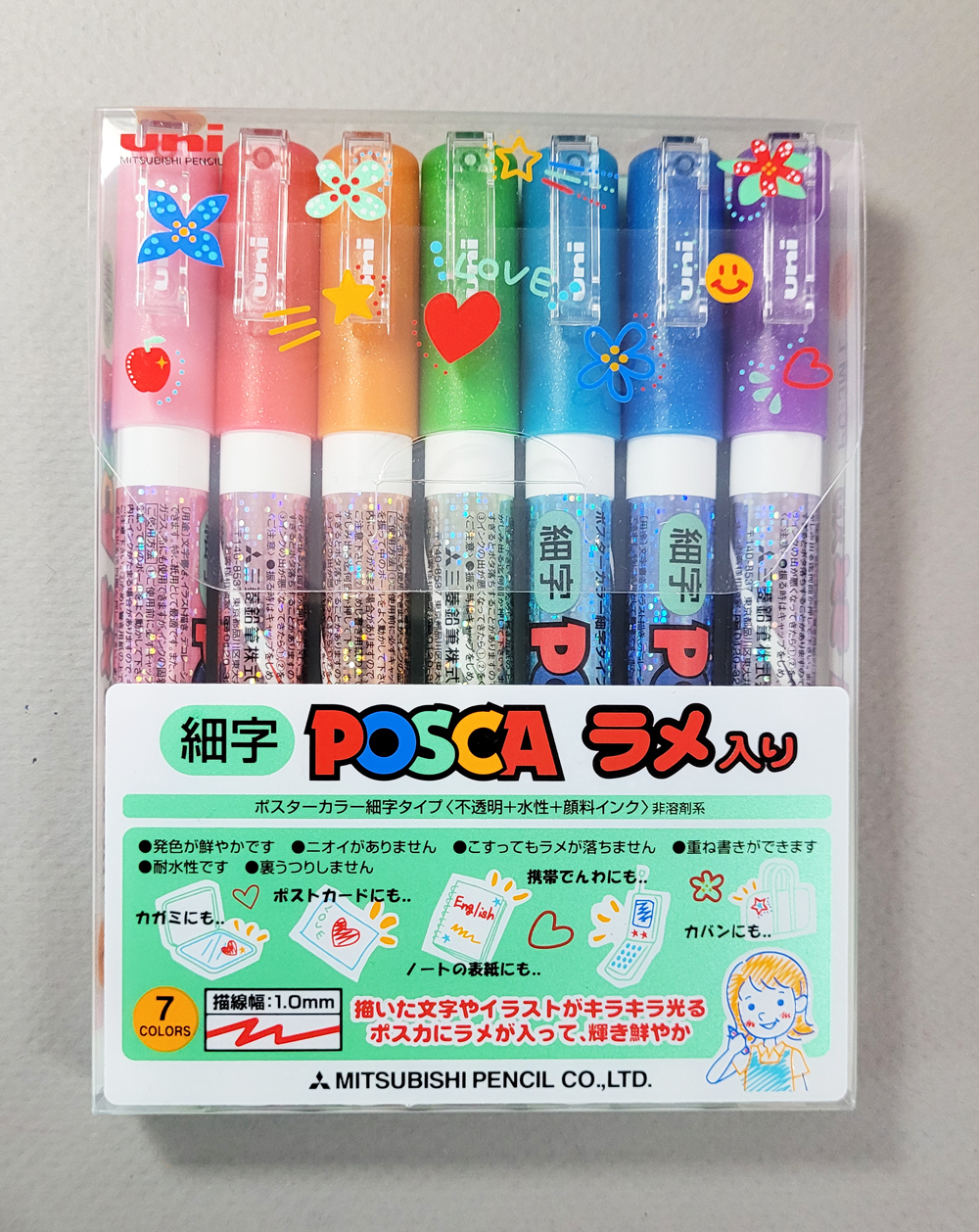  Uni Posca Black Board Marker -Thick Point-6 Colors Set  (PCE50017K6C) : Office Products